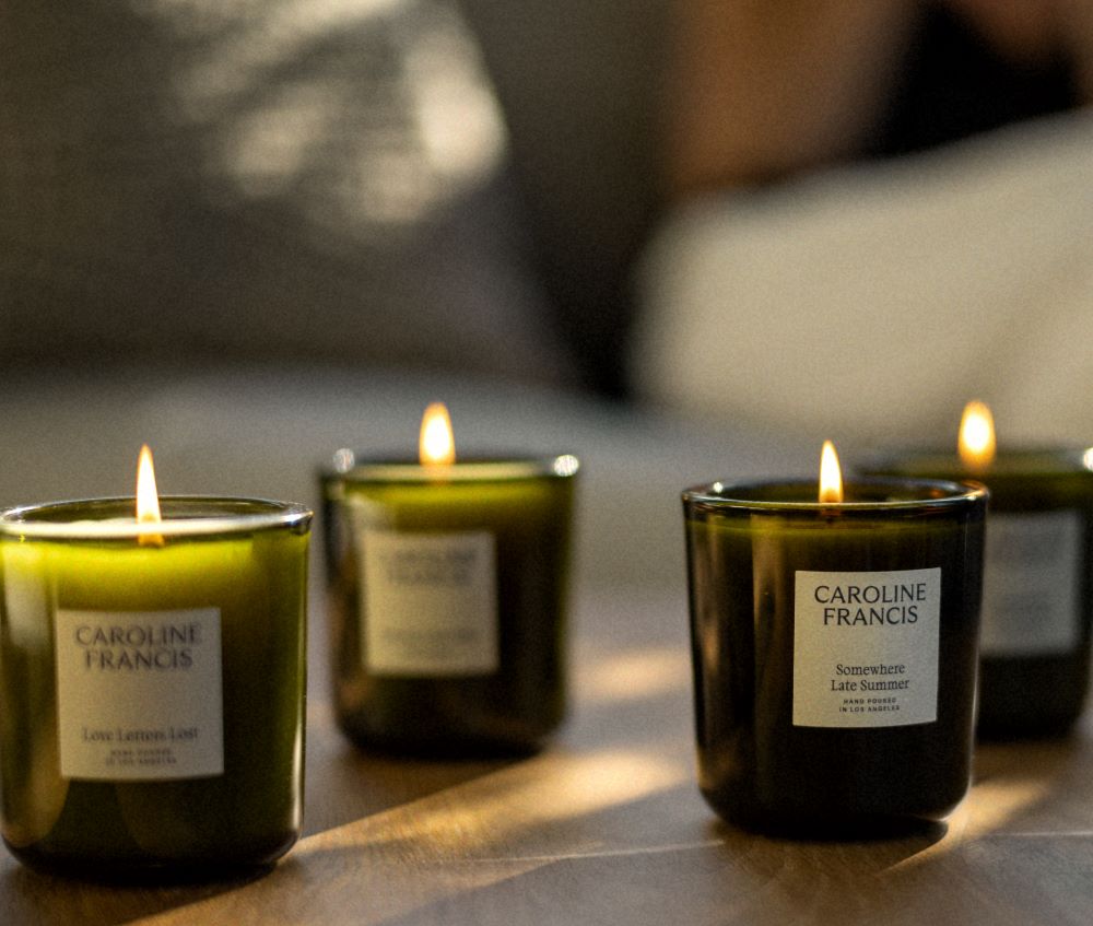 Candles Burning with Sunlight Shining